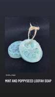 Mint & Poppyseed loofah